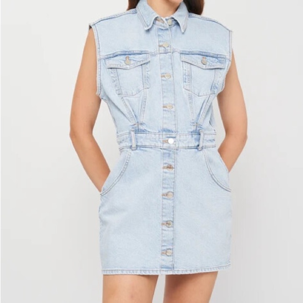 Sleeveless Denim Dress